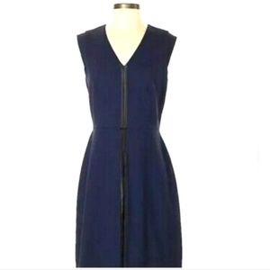 ❤️ 5 for $25 - Banana Republic Navy Dress with black faux leather accent, Size 0